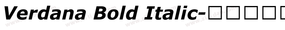Verdana Bold Italic字体转换